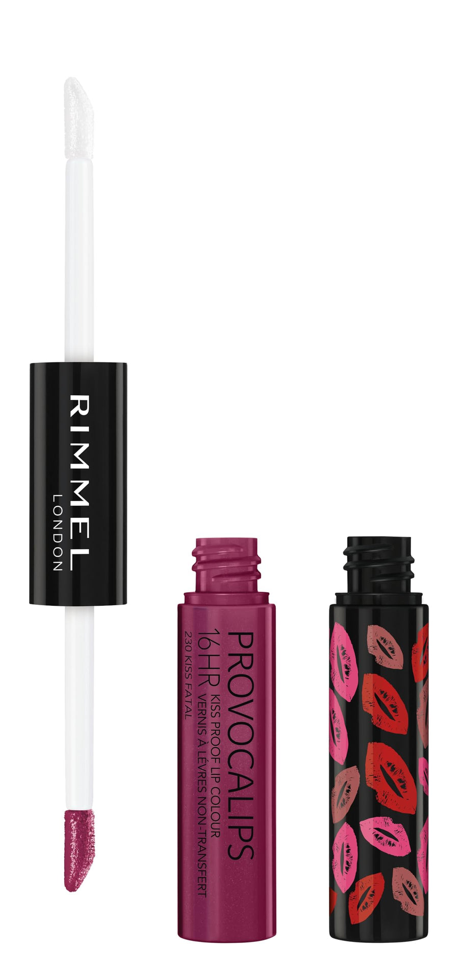 London Provocalips 16hr Kiss-Proof Lip Color - Two-Step Liquid Lipstick to Lock in Color and Shine - 230 Kiss Fatal, .14 fl.oz.