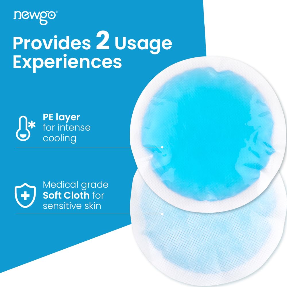 ®Small Ice Packs for Injuries Reusable 6 Pack Ice Heat Gel Cold Pack with Cloth Backing & Sleeve for Pain Relief, Wisdom Teeth, Breastfeeding, Tired Eyes, Face, Headaches