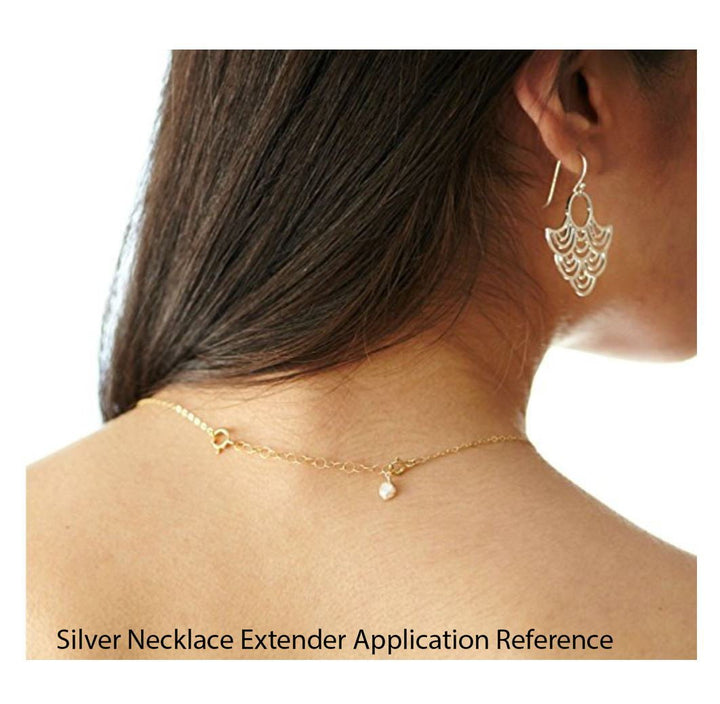 2pcs Authentic Gold Plated Sterling Silver Jewelry Making Cable Chain Extender Cute Removable Adjustable 6 inch Extension for Necklace Anklet Bracelet SS300-6