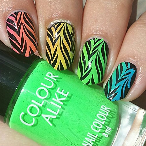 Nail Art Stamping Plate - Marble Paradise 01 - Theme Park Collection 125x65mm Unique Nailart Polish Stamping Manicure Image Plates Accessories Kit - BH000715