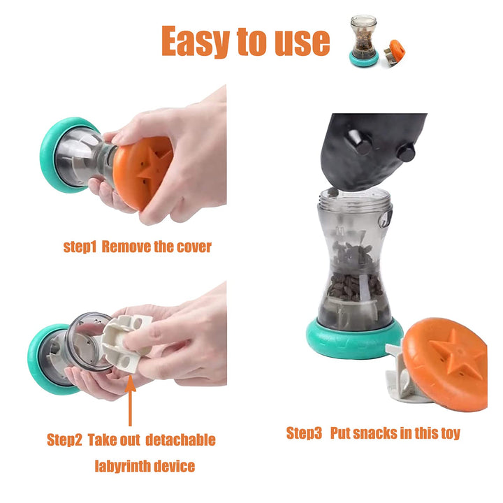 Treat Dispensing Puzzle Toys,Interactive Dog Puzzle Toy, Dogs Enrichment Toy to Keep Them Busy,Slow Feeder,Perfect Alternative to Slow Feeder Dog Bowls to Improves Pets Digestion