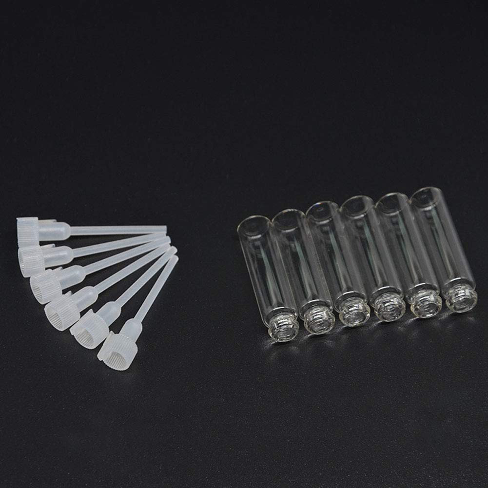 100 Pcs Empty Perfume Sample Bottles Mini Glass Refillable Sample Vial Containers with Clear Cap for Aromatherapy, Essential Oil, Fragrance and Liquid (1ml)