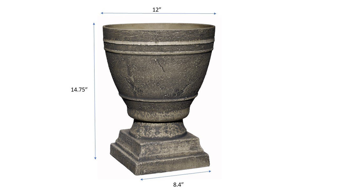Spartan Urn, Ivory Ash, 14.75 Height X 12 Diameter, Medium