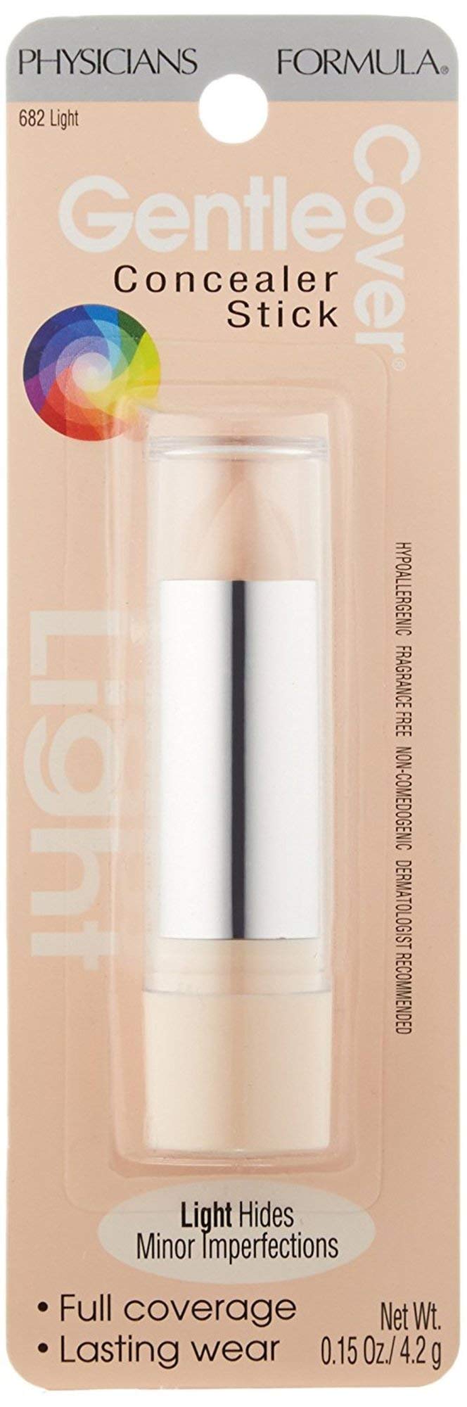 Gentle Full Coverage Concealer, Light Cover Concealer Stick, Eyes, Face, Dermatologist Tested (Packaging May Vary)