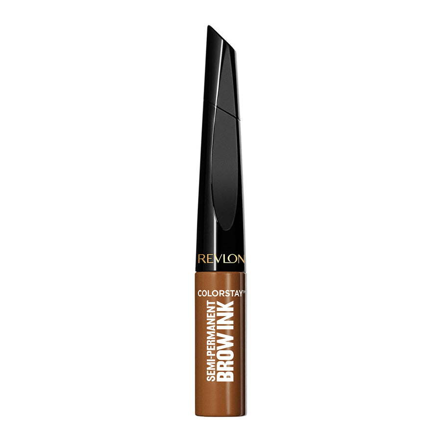 Revlon ColorStay 5-in-1 Semi-Permanent Brow Ink with Spoolie Brush, Waterproof, Transfer-proof, Smudge-proof, Easy to Remove Eyebrow Makeup, 351 Warm Brown Ink, 0.09 fl oz.