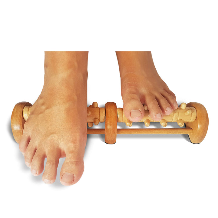 Deep Tissue Acupressure Foot & Heel Massager Roller (Dual Foot) - Reflexology Tool For Myofascial Release & Trigger Point Acupressure