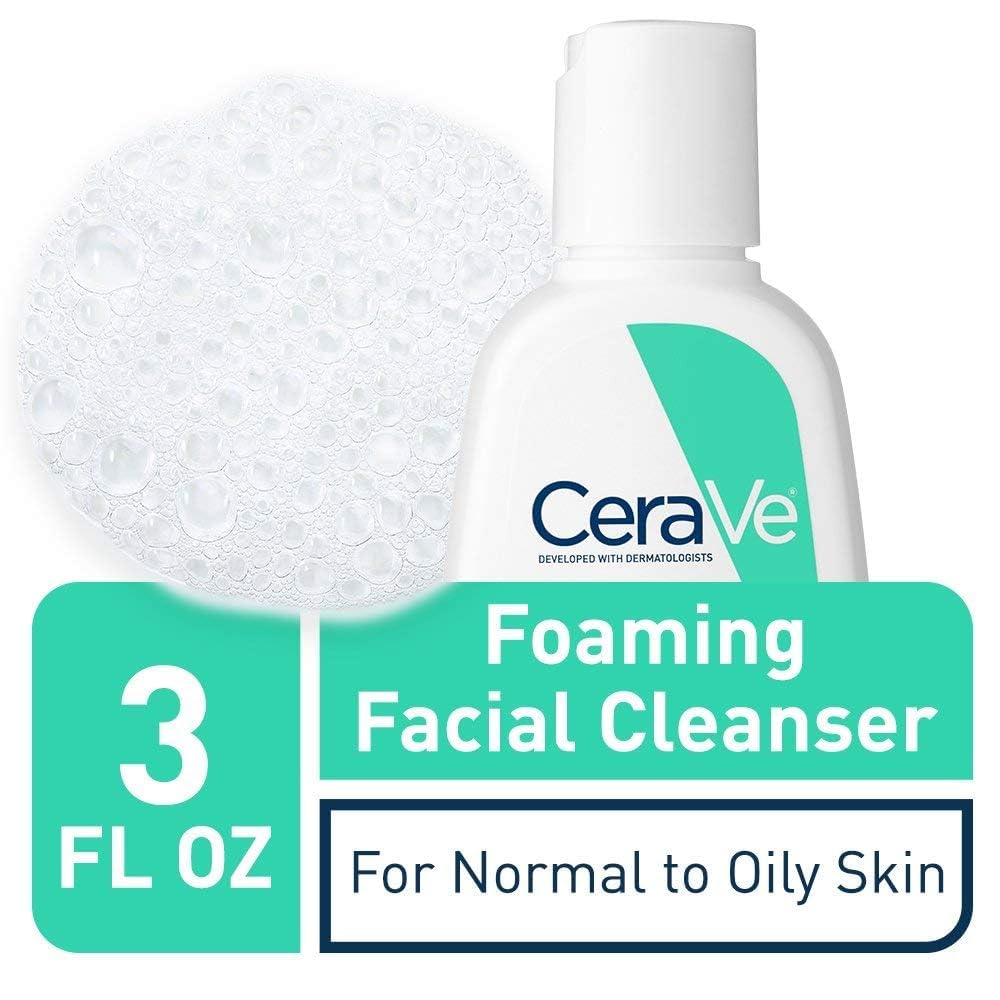 Foaming Facial Cleanser | 3 Fl. Oz Travel Size | Daily Face Wash for Oily Skin | Fragrance Free