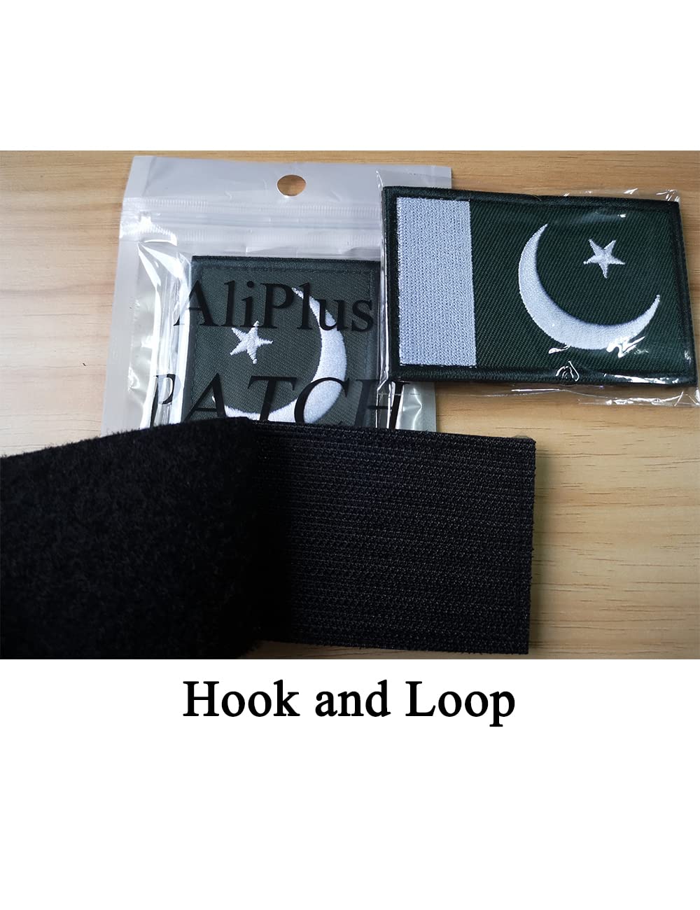 2 PCS Pakistan Flag Patches Embroidered Tactical Military Morale Patch Applique Fastener Hook and Loop