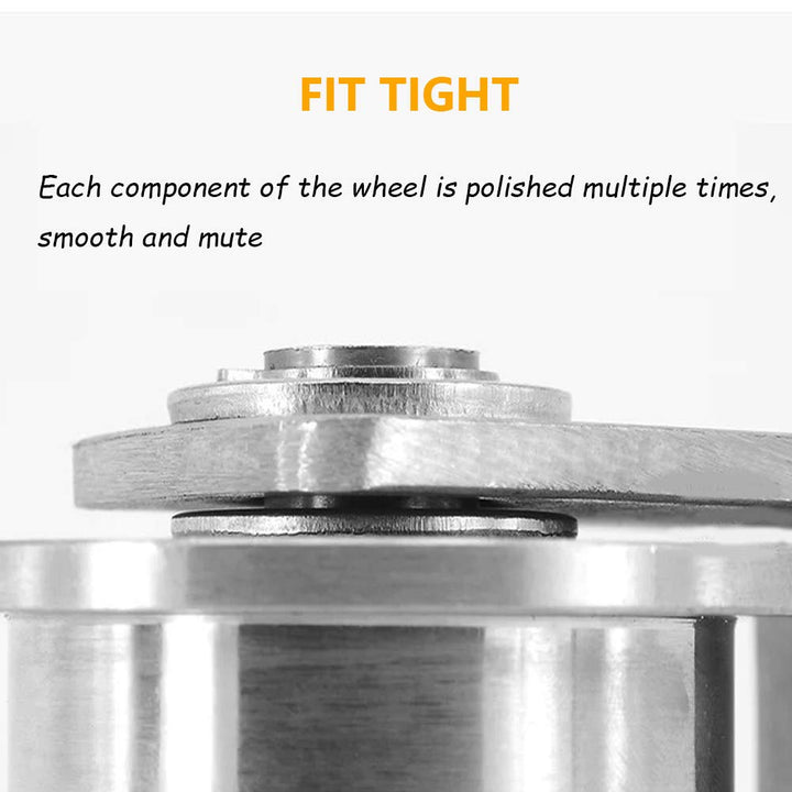 3in V Groove Wheel Stainless Steel Groove Wheel Heavy Duty Track Wheel Rigid Caster Sliding Gate Roller Wheel Double Bearing for Swing Sliding Gate