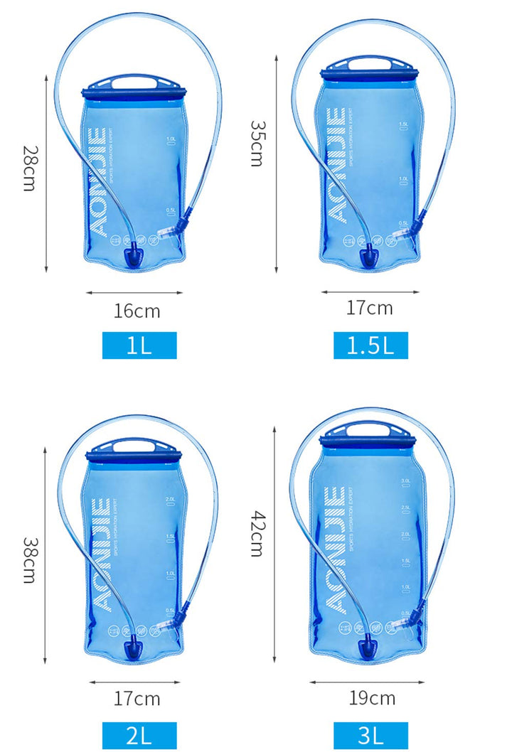 Leakproof Water Reservoirs for Backpacks/Running Vest Pack - 1L / 2L / 3L Hydration Bladder (2 Liter)