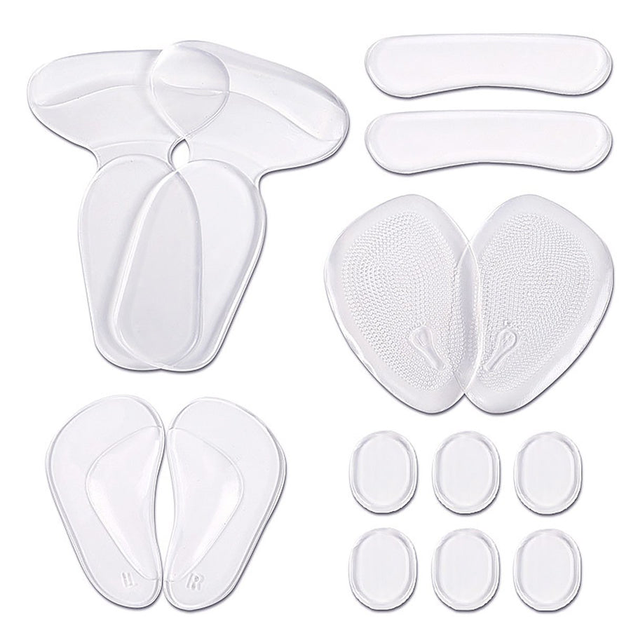 Set Of 14 Clear Gel Heel Grips Liners High Heel Inserts Insoles Arch Support Anti Slip Forefoot Cushion Shoes Pad Shoe Stickers High Heel Pads For Foot Pain Relief