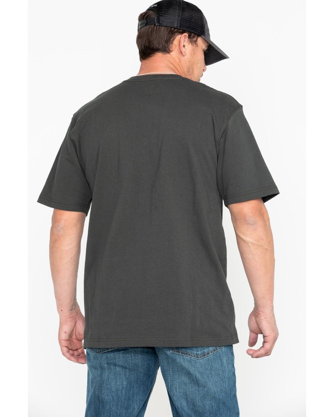 Men's Loose Fit Heavyweight Short-Sleeve Pocket T-Shirt (Also Available in Big & Tall), Peat, Medium