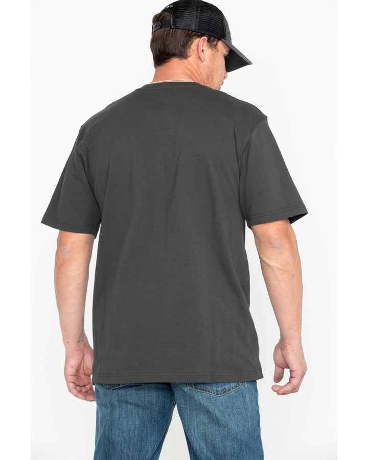 Men's Loose Fit Heavyweight Short-Sleeve Pocket T-Shirt (Also Available in Big & Tall), Peat, Medium