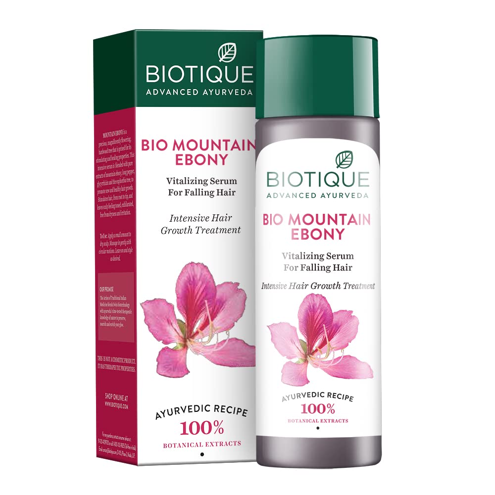 Mountain Ebony Vitalizing Serum | Prevents Hair Fall & Soothes Scalp| Promotes Hair Growth | 100% Botanical Extracts | Suitable for All Skin Types | 120ml