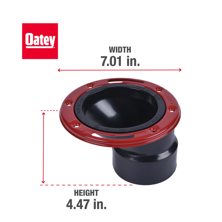 43500 ABS Offset Flange with Metal Ring, 3-Inch or 4-Inch