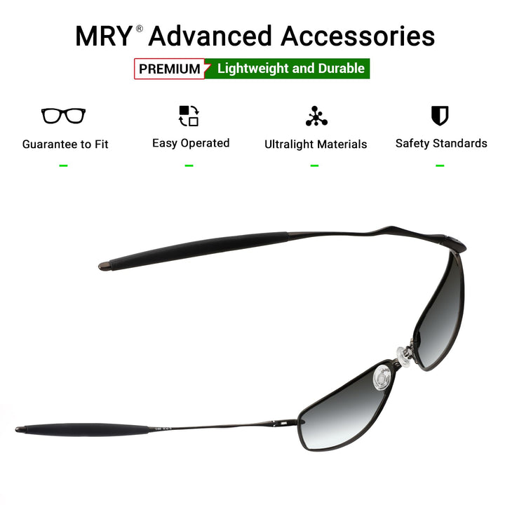 Replacement Earsocks for Oakley Whisker/Square Whisker/Juliet/Wiretap/Big Square Wire/A Wire Sunglasses - Black