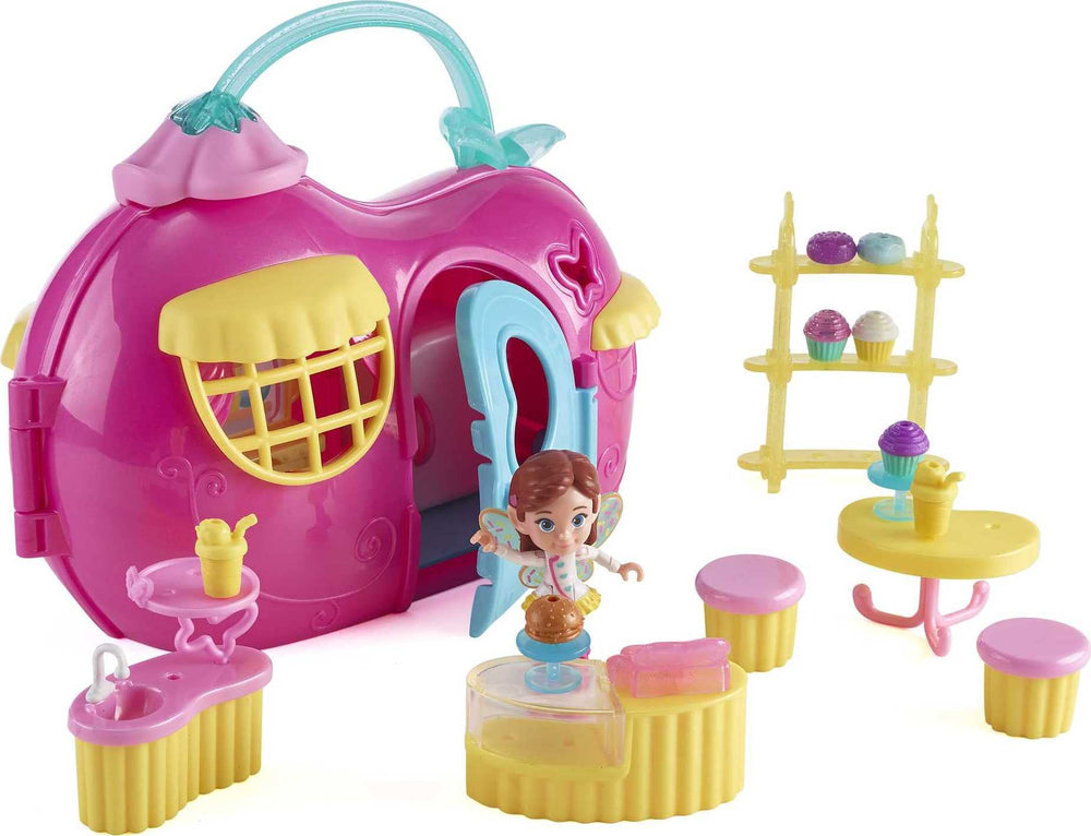 Butterbeans Café Preschool Toy, On-The-Go Café Playset with Fairy Figure & 20 Accessories for Pretend Play Kids Ages 3+ Years