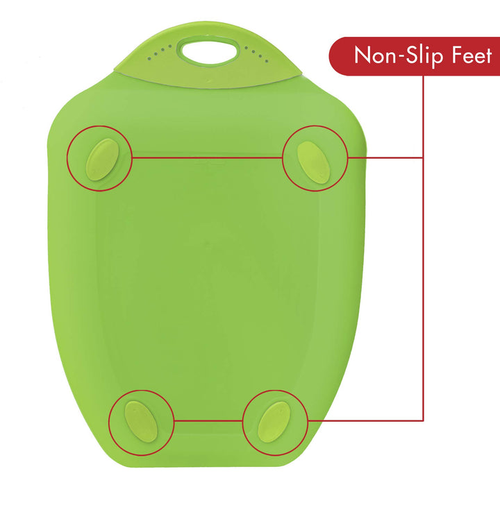Chop & Scoop Cutting Board, 9.5 by 13 inches, Solid Green, 322-J383