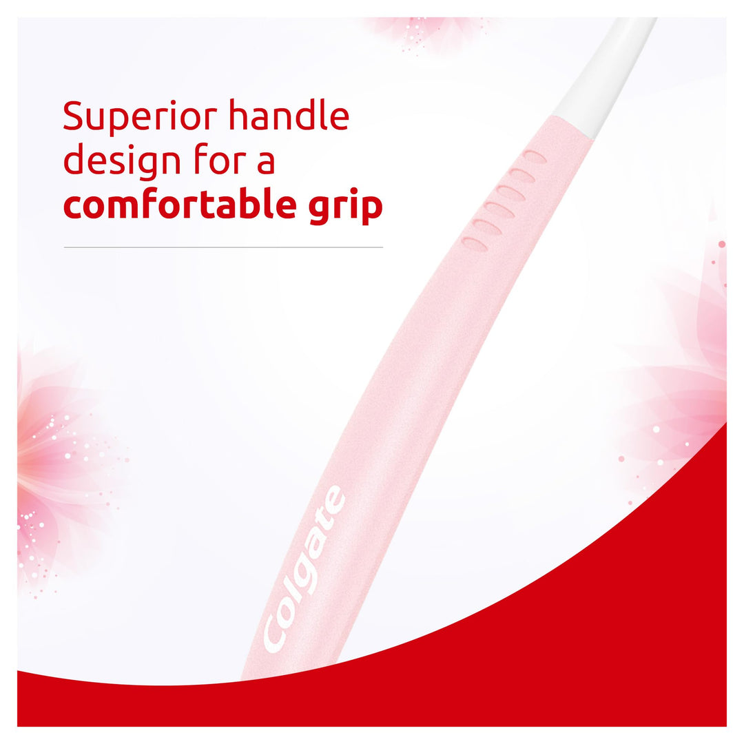 Gentle Sensitive Soft Bristles Manual Toothbrush For Adult Combo Pack Offer - 4Pcs, Multi Colour