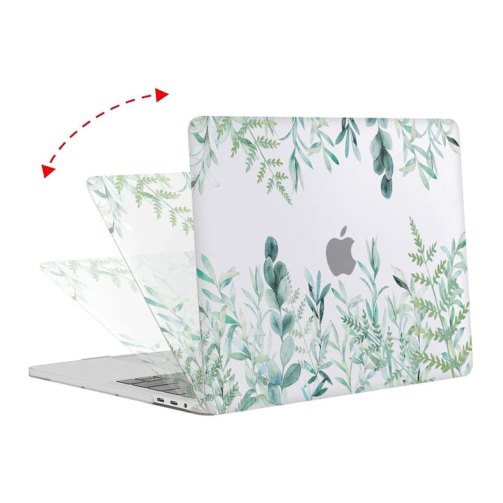 Compatible with MacBook Pro 13 inch Case M2 2024, 2023, 2022-2016 A2338 M1 A2251 A2289 A2159 A1989 A1708 A1706, Plastic Plants Hard Shell Case&Keyboard Cover Skin&Screen Protector, Transparent