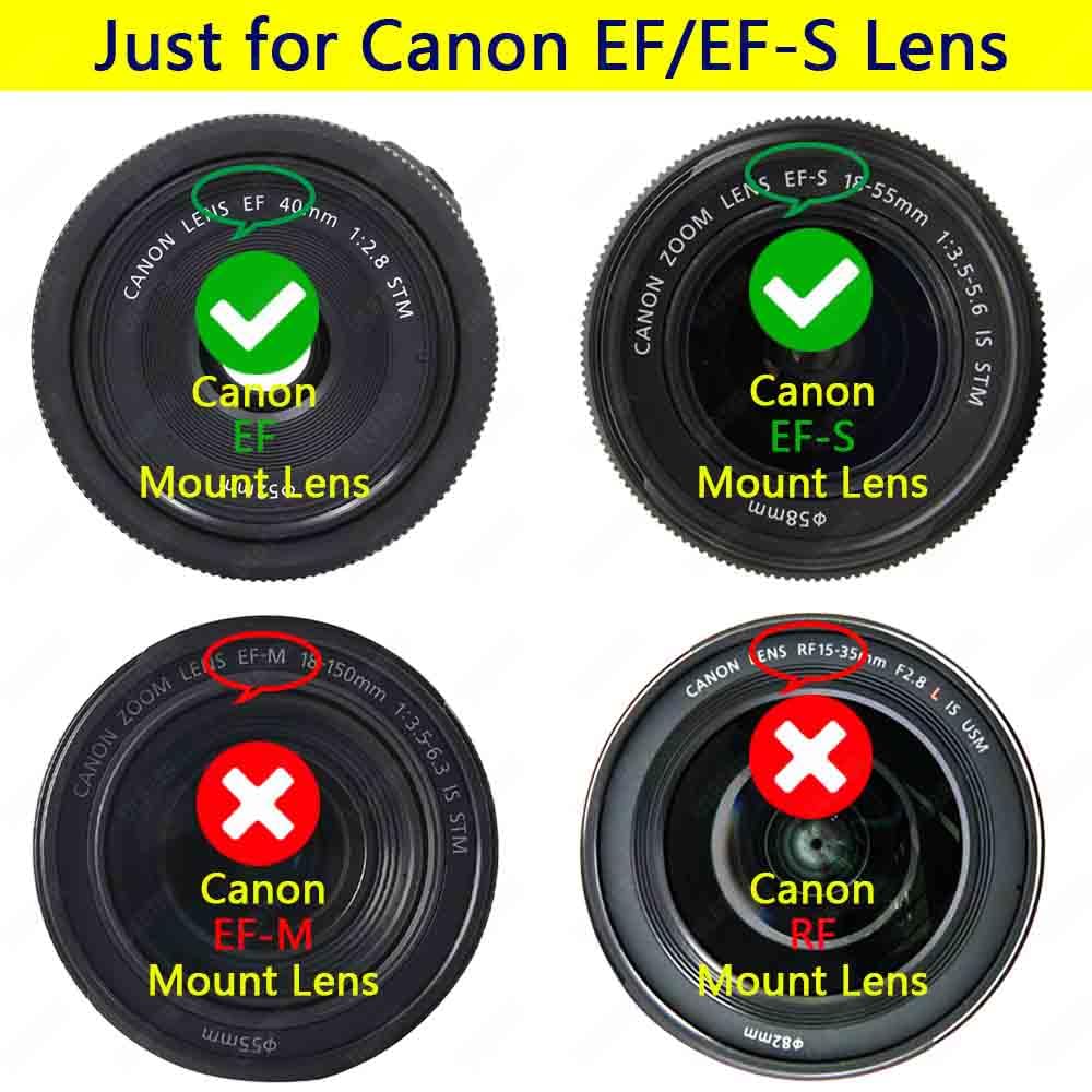 Front Body Cap and Rear Lens Cap Cover for Canon EOS EF/EF-S Lens for Rebel T7 T6 T5 T8i T7i T6i SL3 SL2 T6S,5D Mark IV/III/II, 6D Mark II/I, EOS 90D/80D 77D 70D, 7D Mark II, 1D X Mark II