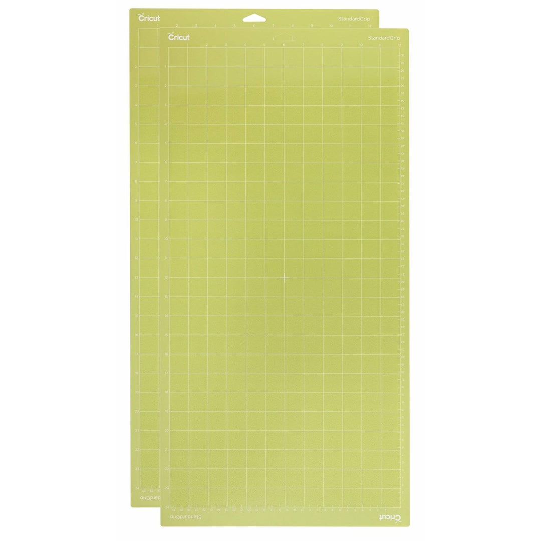 StandardGrip Machine Mats 12in x 24in, Reusable Cutting Mats for Crafts with Protective Film, Use with Cardstock, Iron On, Vinyl and More, Compatible with Explore & Maker (2 Count)