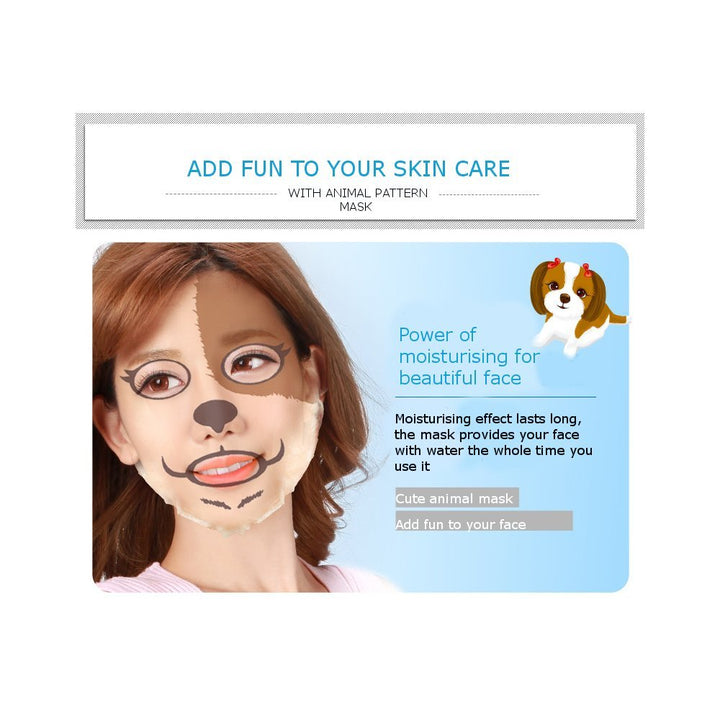 Moisturizing Face Mask Sheet Enriched with Natural Serum for Radiant and Nourished Skin. At Home Spa Facial with Fun Animal Characters: Panda, Tiger, Sheep, Dog (4 Sheets Variety Pack)