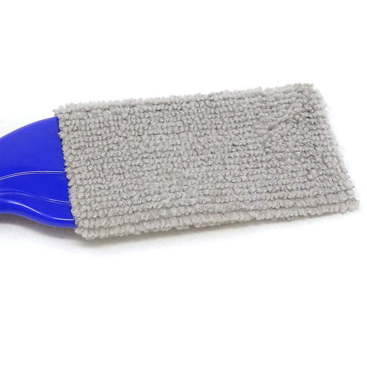Double Ended Portable Cleaning Brush Mini Hand Held Magic Brush Duster for House, Car, Office (Blue)