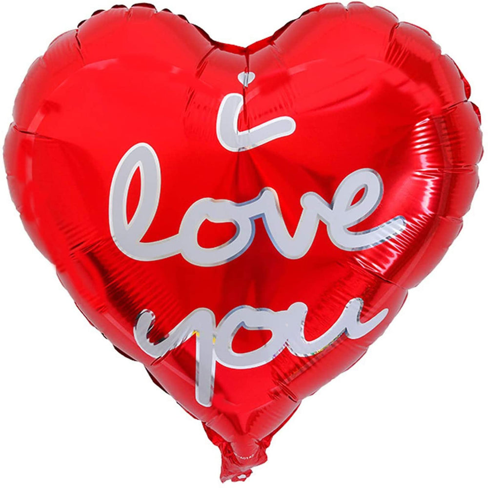 Valentines Day Decorations Balloons,Love Heart Foil Balloons,i Love You Balloon,10Pcs(Red)