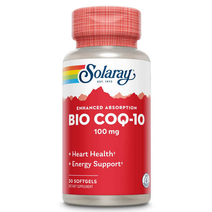 Bio CoQ-10 100 mg | Enhanced Absorption | Vitamins A & E | Healthy Heart & Cellular Energy Support (30 CT)
