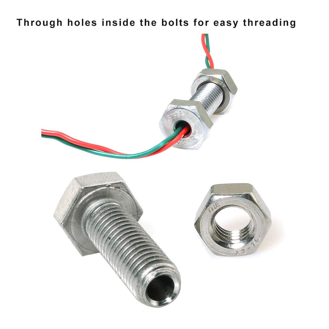 2pcs Cylindrical Hollow External Hexagon Screw 304 Stainless Steel Lamp Threading Screws Through Hole Bolt M8x25