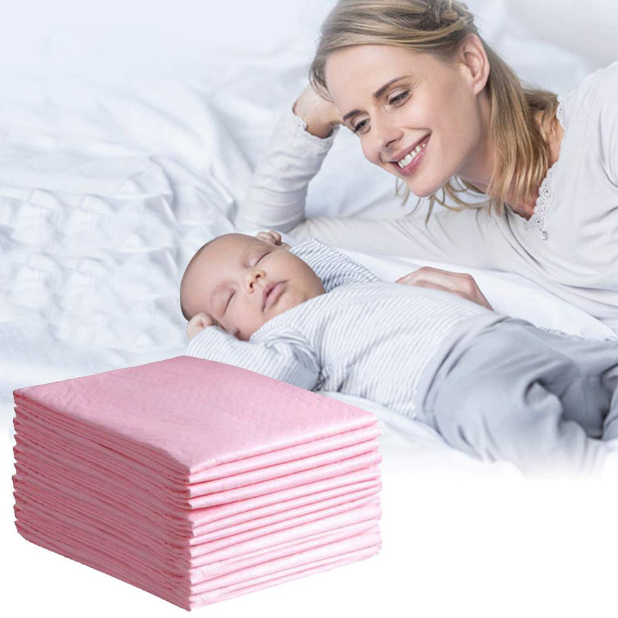 Changing Pad Liners,20 Pack Diaper Changing Pad,Waterproof Changing Pad Cover,Breathable Baby Changing Pad Underpads Bed Table Mat,18 Inches X 13 Inches (Pink)