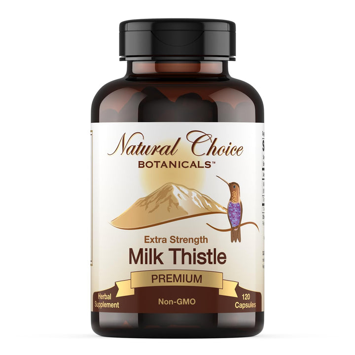 Milk Thistle Extract (80% Silymarin Flavonoids) Plus Turmeric - 120 Capsules
