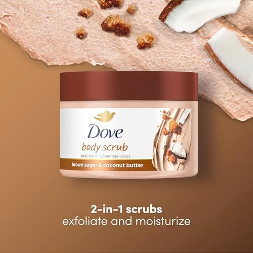 Scrub Brown Sugar & Coconut Butter For Silky Smooth Skin Body Scrub Exfoliates & Restores Skin's Natural Nutrients 10.5 oz