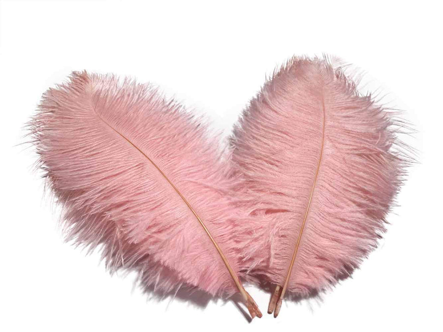 Ostrich Feathers 8-10 inch/20-25cm for Wedding Centerpieces Home Decoration Pack of 10 (Light Pink)