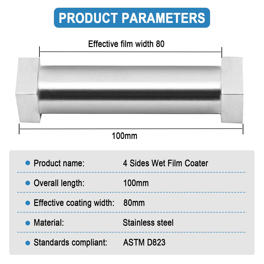 Wet-film Coater wet film coating device Film applicators 4 sides can be used Effective coating width: 80mm (NO3)