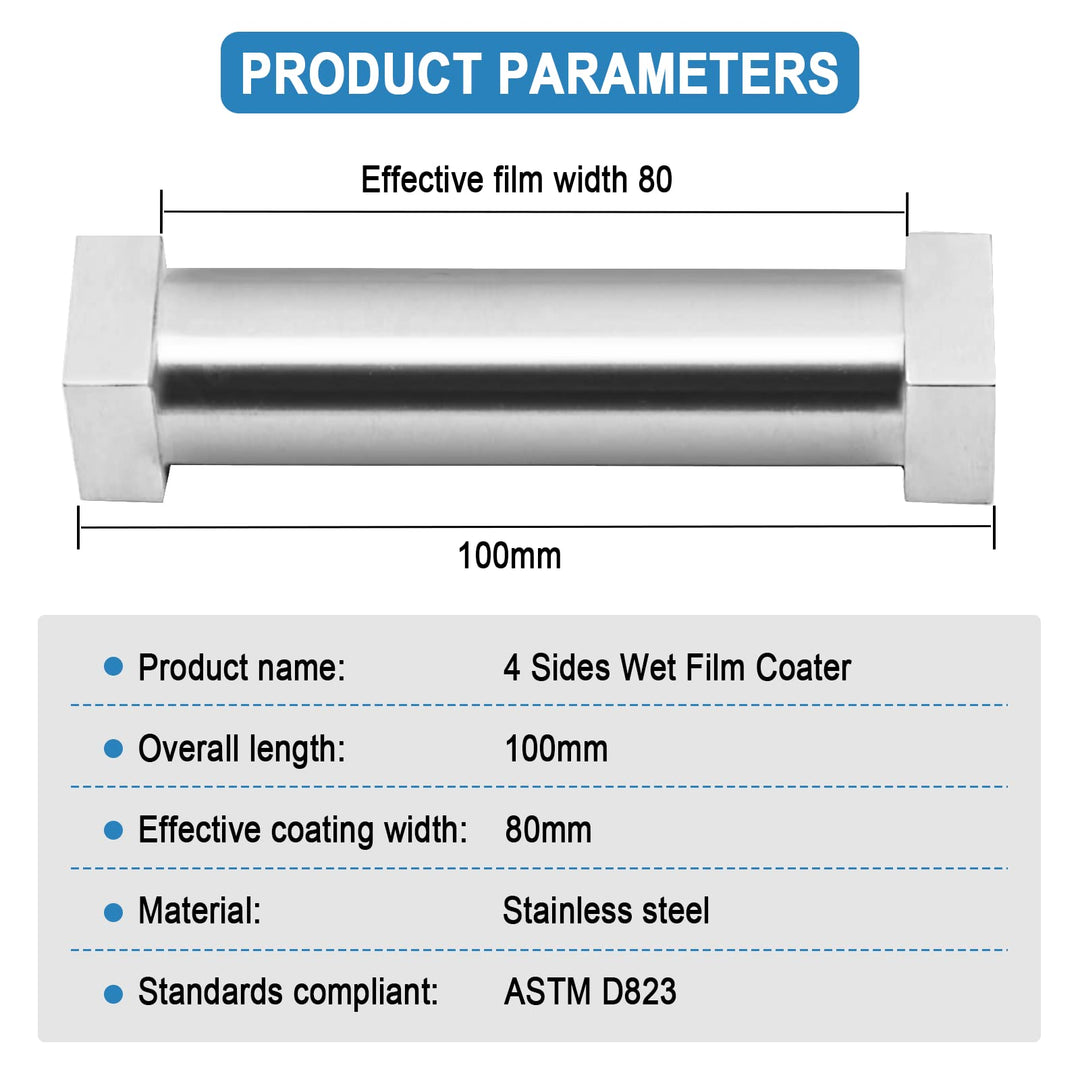 Wet-film Coater wet film coating device Film applicators 4 sides can be used Effective coating width: 80mm (NO3)
