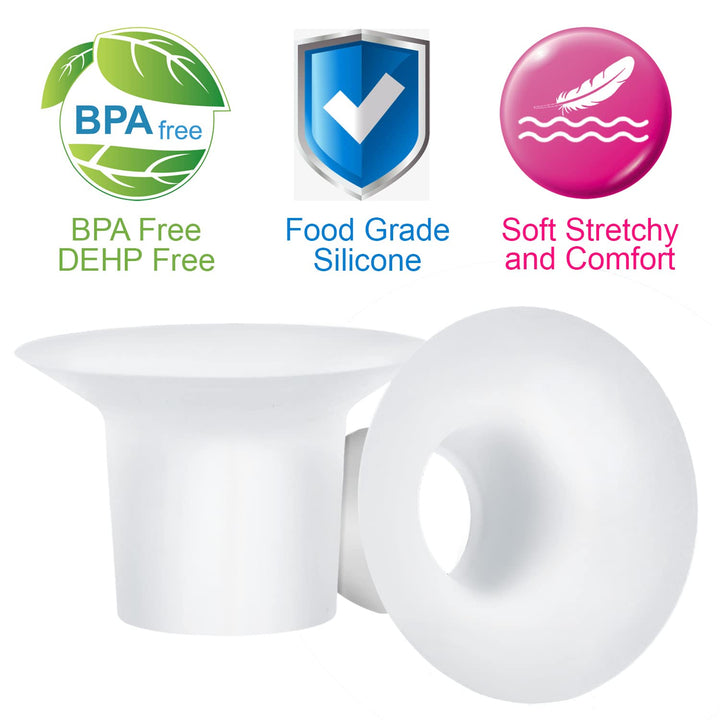 Begical Flange Inserts 13mm for Medela/Spectra/tsrete/momcozy/Elvie/navi/bellababy Breastpump 24mm Breast Shields. Reduce 24mm Nipple Tunnel Down to 13mm