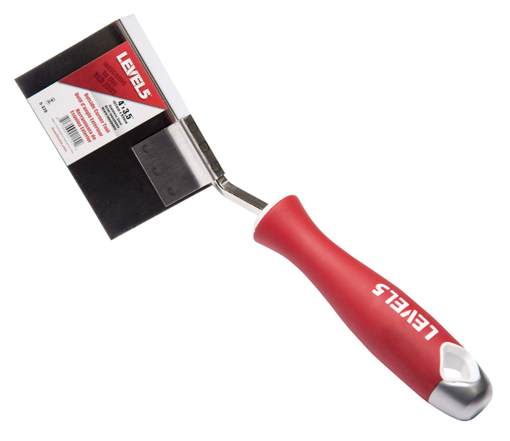 Outside Corner Knife, 4x3.5 - | Pro-Grade | Metal Hammer End | Drywall Gyprock Plasterboard Sheetrock | 5-320
