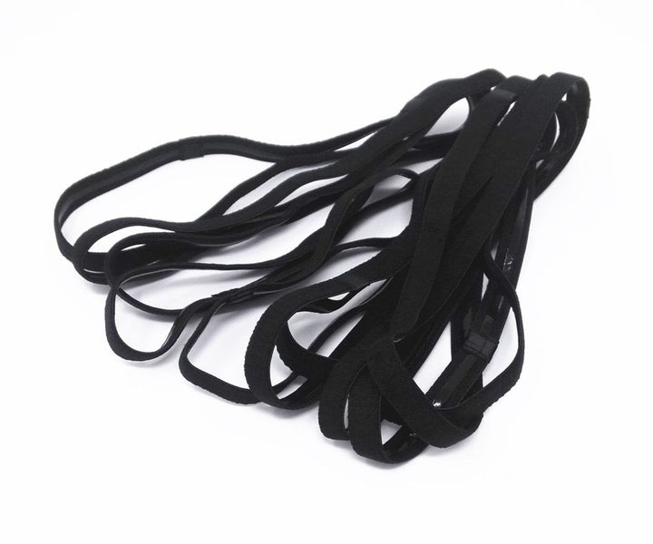 10pcs Anti-Slip Thin Elastic Black Sports Headbands Yoga Head Band Sweatband for Men and Women