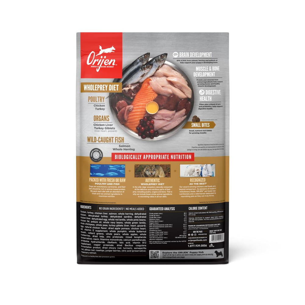 Puppy Dry Dog Food, Grain Free Dry Dog Food for Puppies, Fresh or Raw Ingredients, 13lb