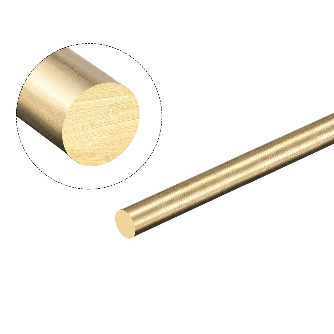Brass Rod,4mm,5/32inch Diameter 400mm Length Brass Solid Round Rod Lathe Bar Stock for RC Model Airplane Helicopter DIY Craft 1pcs