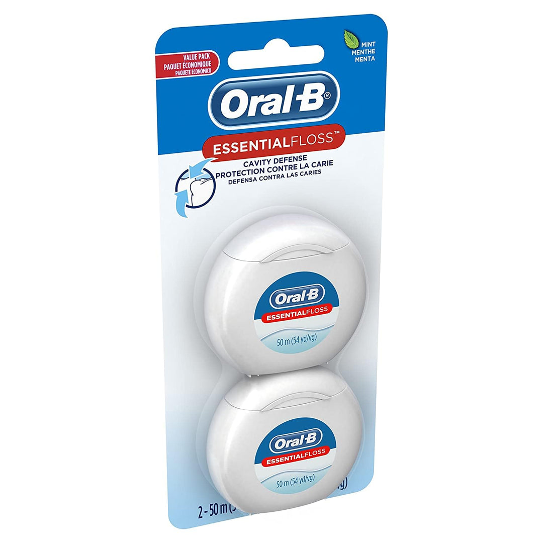 EssentialFloss Cavity Defense Dental Floss, 50 M, Pack of 2
