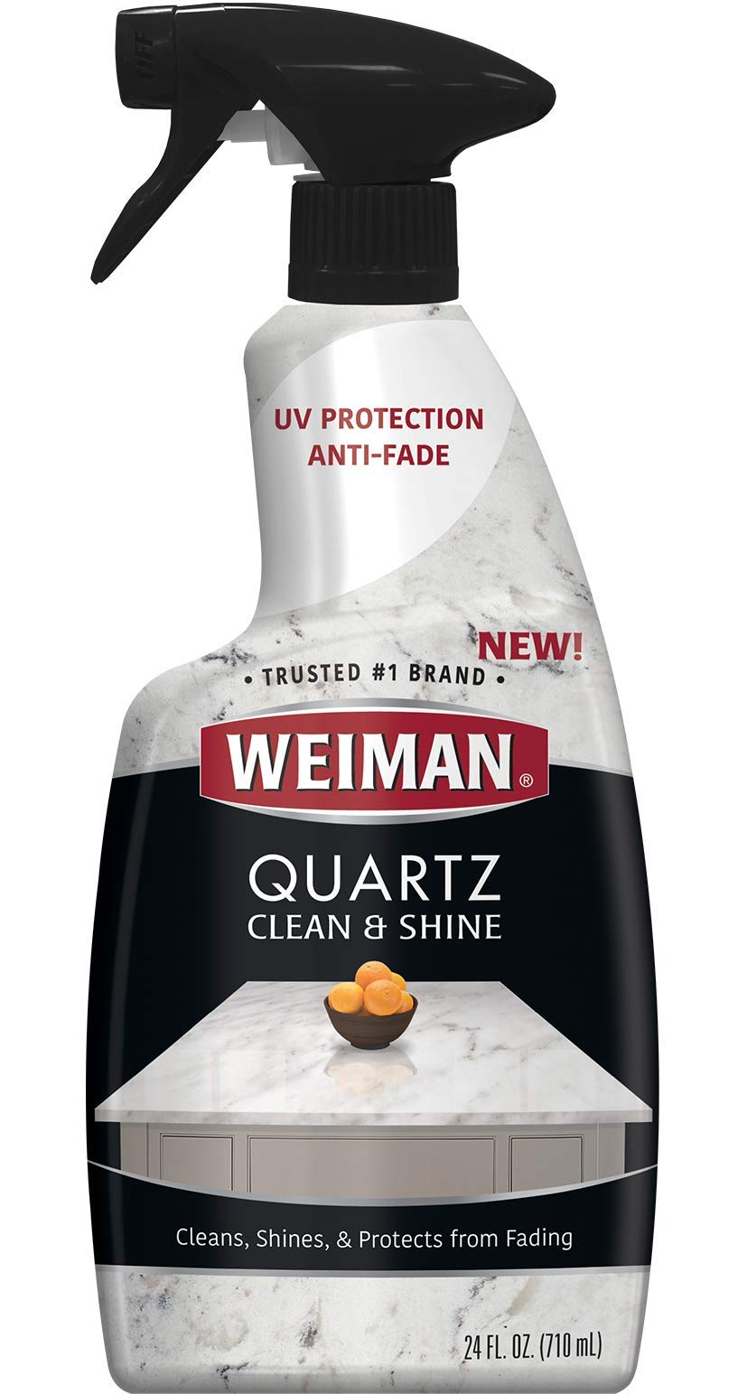 Quartz Countertop Cleaner and Polish - 24 Ounce - Clean and Shine Your Quartz Countertops Islands and Stone Surfaces with Ultra Violet Protection