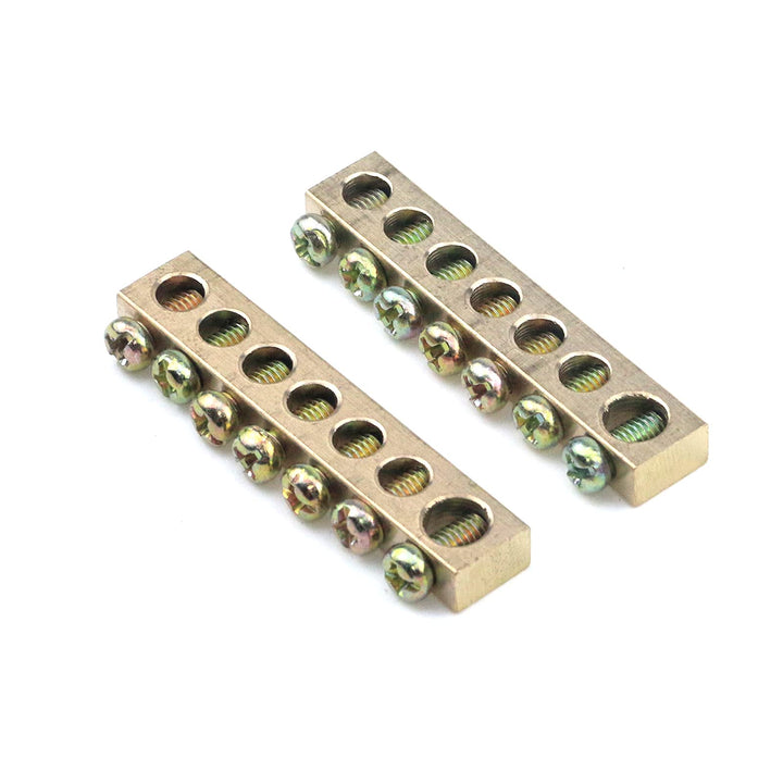 7 Positions Terminal Ground Bar Electrical Wire Screw Terminal Ground Copper Neutral Bar Pack of 5