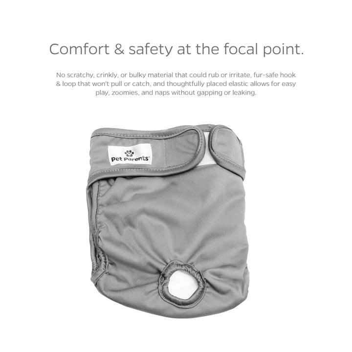 ® Washable Dog Diapers (3pack) + Extendrs® of Durable Doggie Diapers, Premium Dog Diapers Female (Medium, Natural)