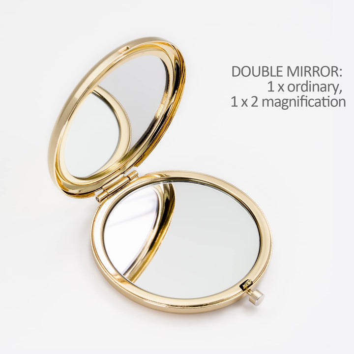 Gifts for Wife - I Love You Wife Gift Gold Compact Tabletop Mount Mirror - Romantic Gifts for Her Birthday, Wedding Anniversary, Valentines Day, Mothers Day, or Christmas