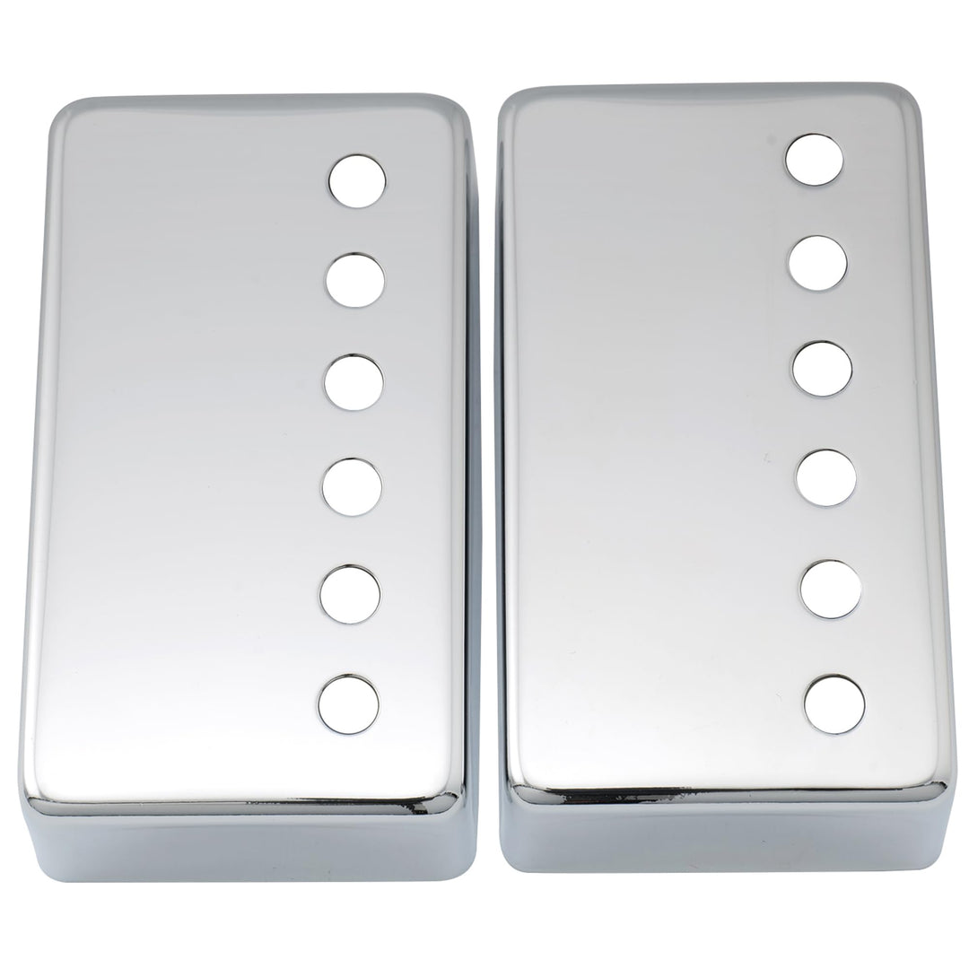 50mm/52mm Guitar Humbucker Pickup Covers Neck Bridge Humbucker Pickup Covers Set for Epiphone Les Paul Electric Guitar, Chrome (Set of 2)