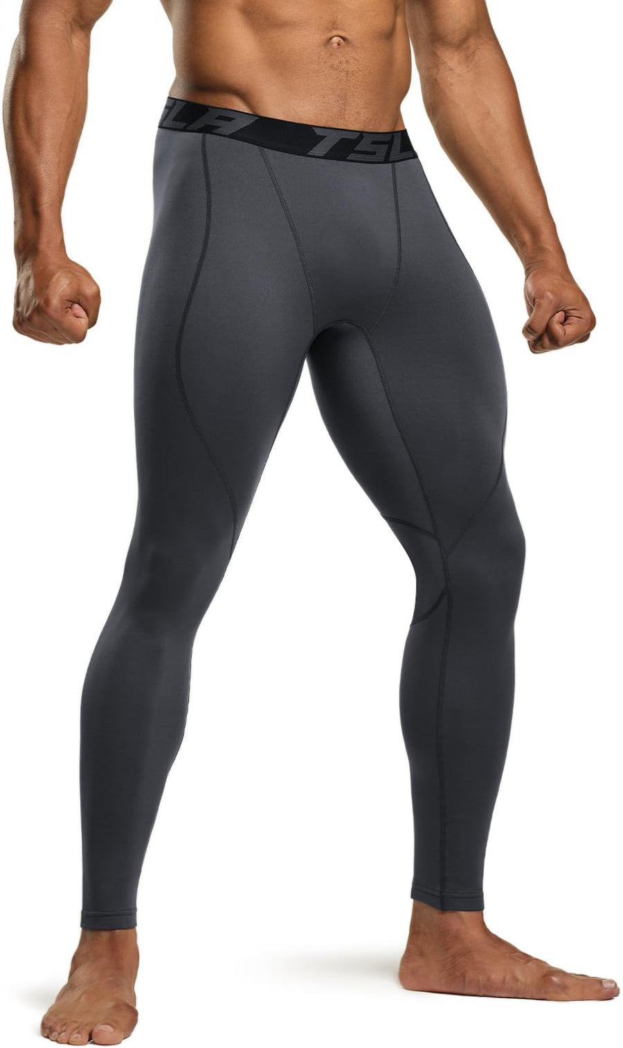 Men's Thermal Compression Pants, Athletic Sports Leggings & Running Tights, Wintergear Base Layer Bottoms, Heatlock Dim Charcoal, XX-Large