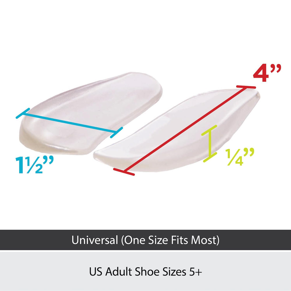 Medial & Lateral Heel Wedge Silicone Insoles (Pair) - Supination & Pronation Corrective Adhesive Shoe Inserts for Foot Alignment, Knock Knee Pain, Bow Legs, Osteoarthritis